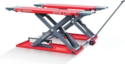 Aston® Mid-Rise Scissor Lift 8000lb 47" Electric Lock Release 220V ASL-MR8047